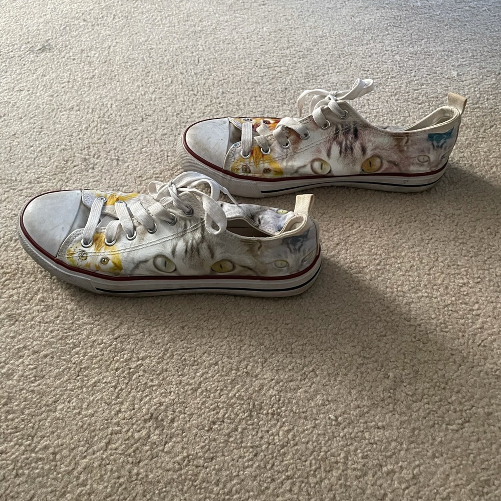 Cat Print Converse Sneakers